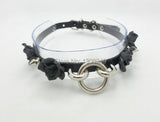 Sexy Harajuku Punk Goth Faux Leather Flower Choker Necklace