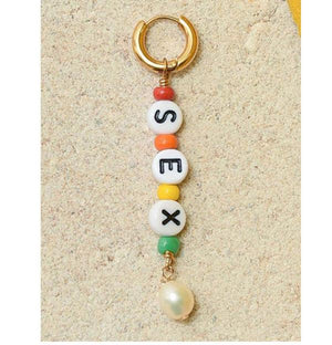 Statement Big Earrings Fresh Water Pearl Single Earring