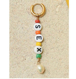 Statement Big Earrings Fresh Water Pearl Single Earring