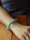 Natural Burmese Jade Two-tone Bracelet Princess Jewelry Gift