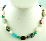 Natural Stone Oval Beads Pendant for Necklace Jewelry Making