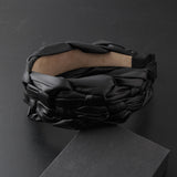 Braided Leather Hair Hoop Wide Brim Headwear