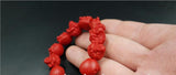 Red Maitreya Bracelet Natural Turtle Serpentine Longevity Adjustable