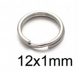 304 Stainless Steel Split Key Rings Chain Jewelry DIY 30*3mm