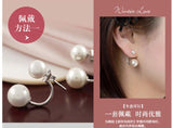 925 Silver Pearl Earrings Women Gift Jewelry