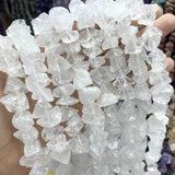 8-12mm Natural Irregular Crystal Stone Spacer Beads for DIY Jewelry 7.5"