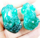 Turquoise Quartz Crystal Red Yellow Green Chalcedony Pendant