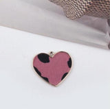 30pcs Alloy/Polyester Heart Charms Jewelry Pendants DIY Earrings/Necklace