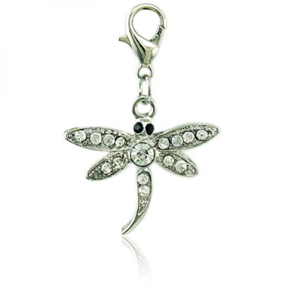 Rhinestone Insects Pendant Lobster Clasp Charms for Jewelry Making