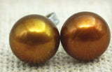 9mm Freshwater Pearl Stud Earrings - Women's Charming Gift