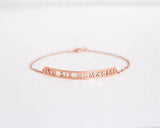 Personalized Roman Numerals Anklet Stainless Steel Jewelry