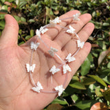 Natural Mother Of Pearl Shell Butterfly Spacer Beads for Jewelry Making