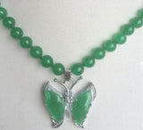 8mm Purple Jade Heart Pendant Necklace for Party and Anniversary