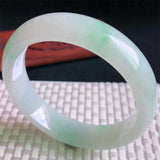 Zheru Jewelry Natural Light Burmese Jadeite 54mm-64mm Bracelet