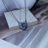 Heart-shaped Zircon Choker Pendant Necklace for Women