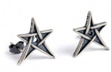 925 Sterling Silver Star Stud Earrings Punk Rock Allergy Gift