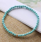 Turquoise Bracelet 925 Sterling Silver Stretched Bracelet