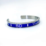Italian Punk Serrated Bracelet Open Bangle Men Women Jewelry
