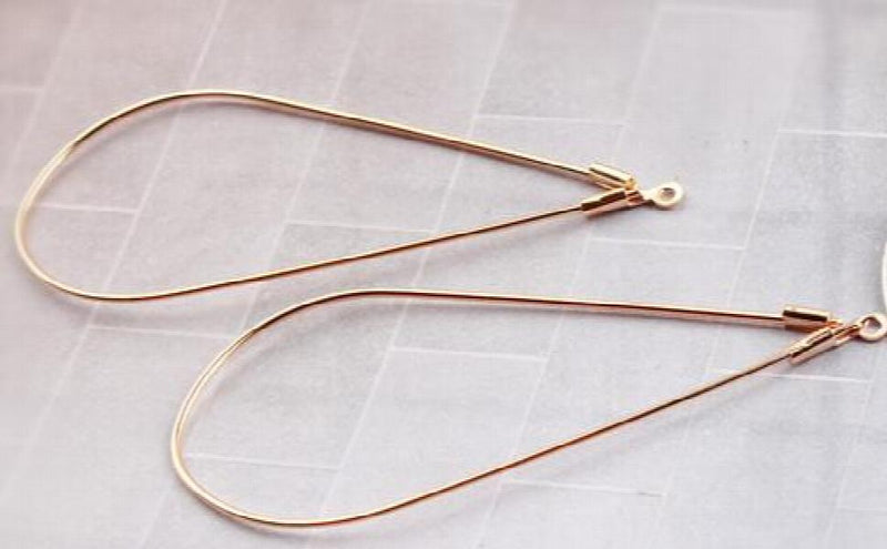 50pcs Water Droplets Metal Charms DIY Earring Pendants