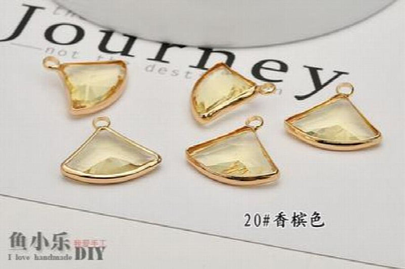 30pcs Glass Core Copper Charms DIY Jewelry Earrings/Necklace Pendant
