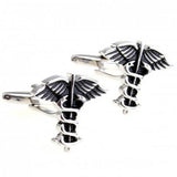 Enamel Fingerprint Cufflink Angel Wing Cuff Link