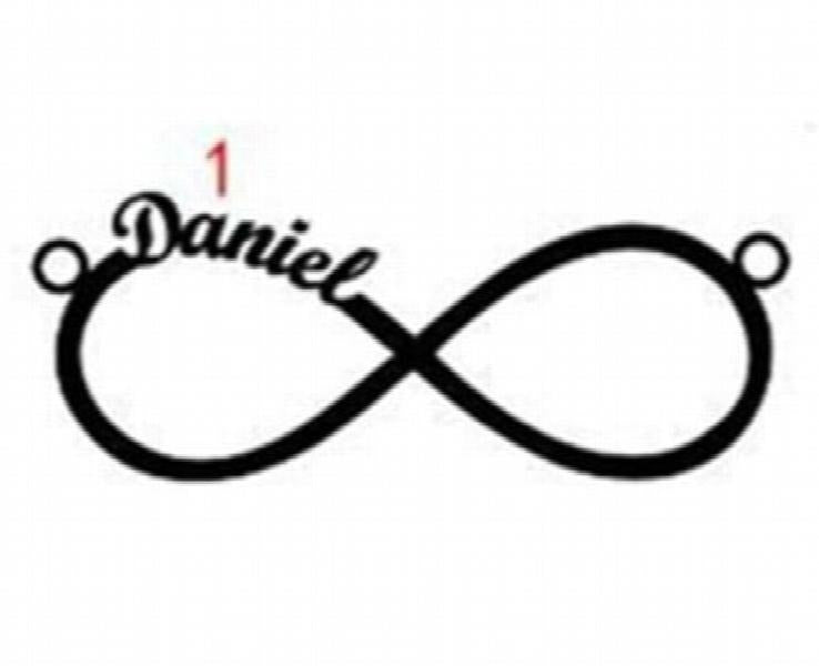 Personalized Infinity Nameplate Bracelet with Heart Charm
