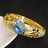 Cloisonne Butterfly Bracelet Diamond Inlay Gold-Plated Jewelry