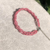 Natural Red Tourmaline Chain Bracelet Reiki Healing Stone Jewelry
