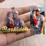 Personalized Photo Necklace Acrylic Pendant Stainless Steel Chain Jewelry
