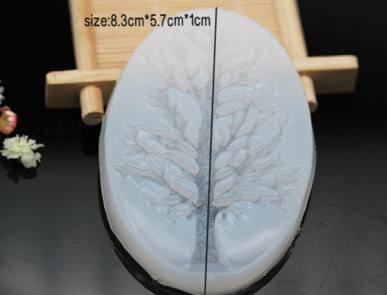 Transparent Christmas Tree Silicone Resin Mold for DIY Jewelry Pendant Making