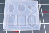 6 Silicone Resin Molds Variety Pendant Tower Alphabet Button Making