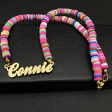 Boho Beach Rainbow Beaded Choker for Women