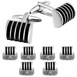 Men's Cufflinks & Tuxedo Studs Set in Gift Box, Wedding Accessories