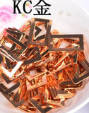 50pcs Copper Silver Rectangle Blank Stamp Charms for DIY Jewelry