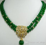 Green Pendant Necklace 18-19''