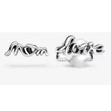 Silver Love Mum Stud Earrings