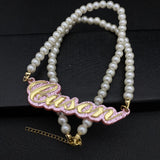 Personalized Acrylic Name Necklace for Baby Women Men Children