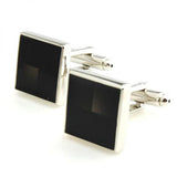 Pink Square Enamel Cufflink Cuff Link