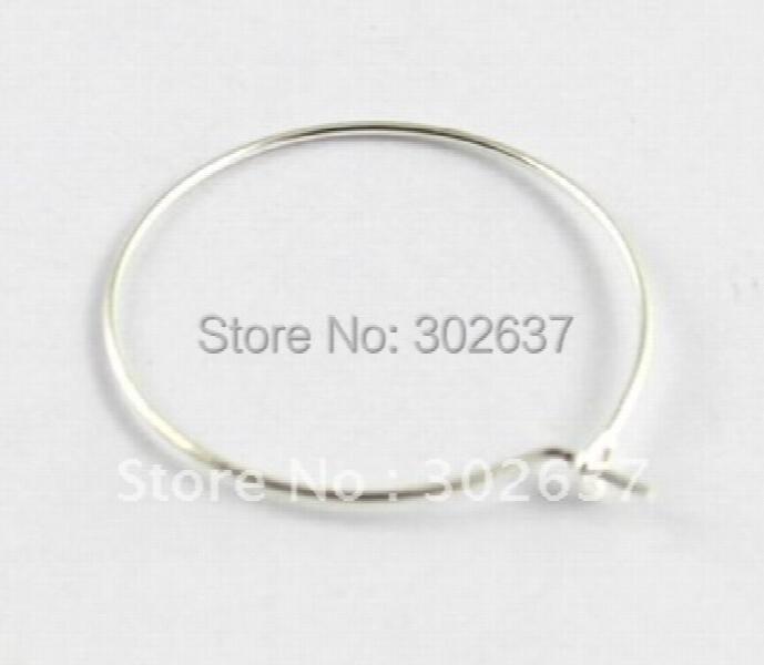 500PCS Silver Wine Glass Charm Hoops 25mm