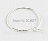 500PCS Silver Wine Glass Charm Hoops 25mm