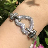 Cubic Zirconia Stone Cuban Bracelets Bangles