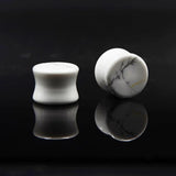 2PCS Stone Ear Plugs Gauges Earrings Flesh Tunnel Piercing