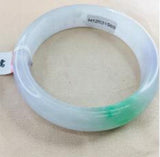 Natural Jadeite Bracelet Ice Bottom Purple Green 54-62mm