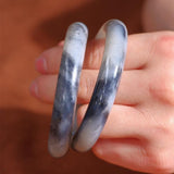 Zheru Natural Two-Color Hetian Jade 4mm-64mm Bracelet for Mother to Girlfriend