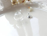 Glass Bubble & Cap Set for DIY Pendant - 20mmx5mm Bubble & 8mm Cap with Ring
