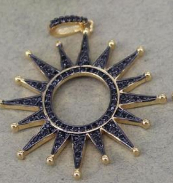 5pcs CZ Star Pendant, Micro Pave Charm Pendant for Necklaces