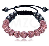 12 Pcs/lot 10mm 11 Micro Pave Disco Ball Beads bracelet Lot