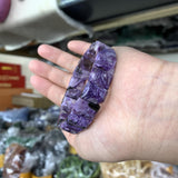 Charoite Stone Beads Bracelet Gemstone Jewelry Bangle For Woman