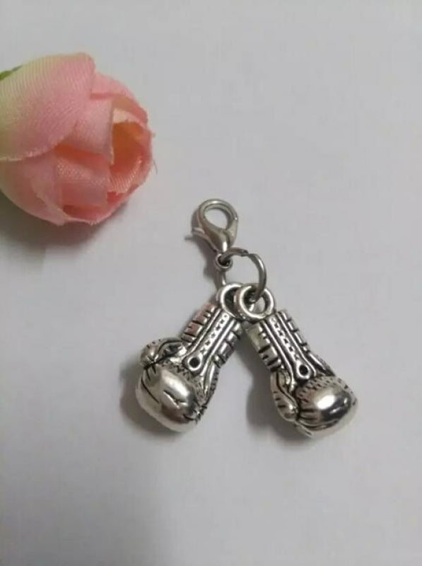 30 Pcs Vintage Boxing Glove Cross Charm Pendants for Jewelry Making