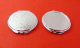 10pcs DIY Portable Metal Compact Mirror Silver - Free Shipping